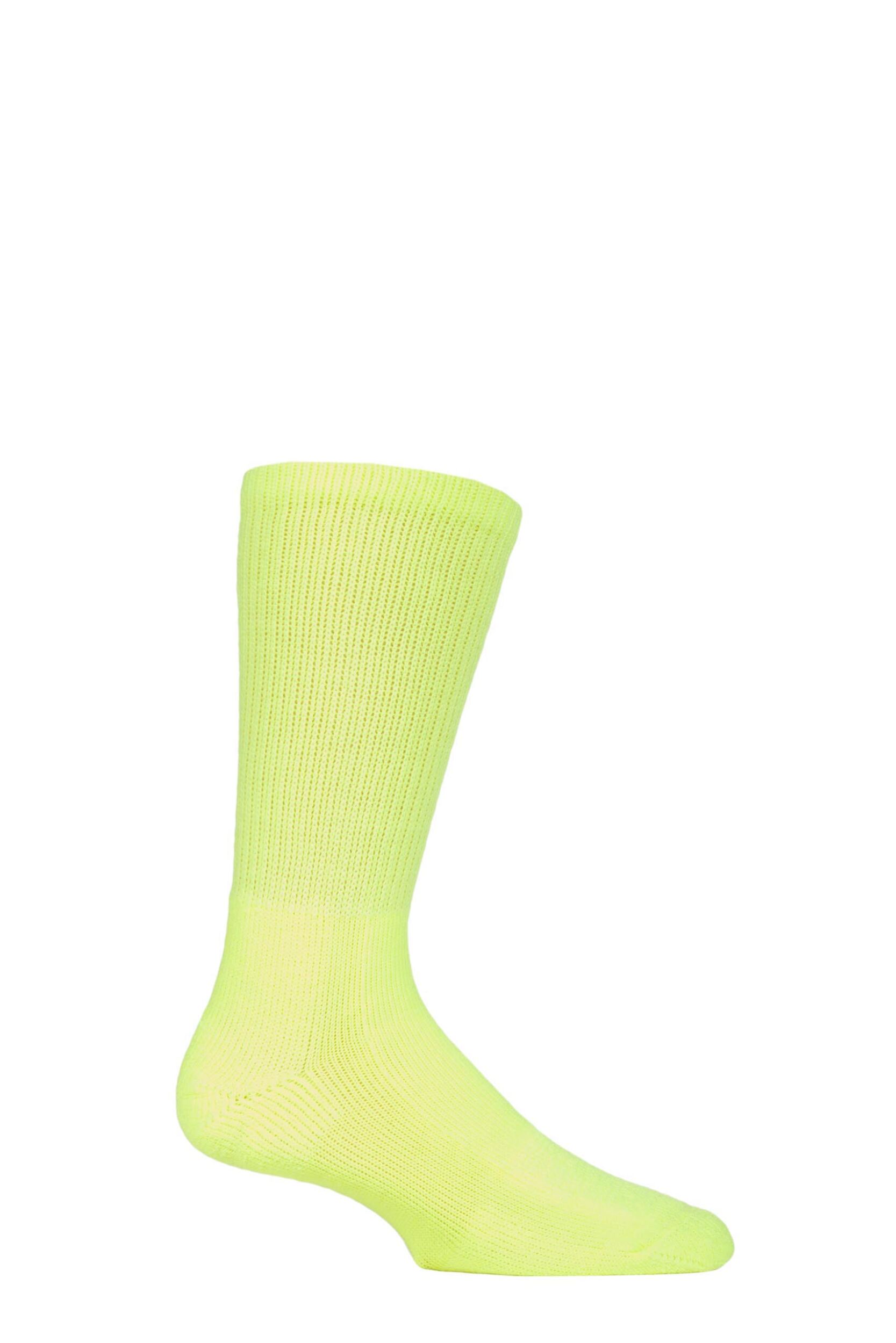 1 Pair Safety Yellow Safety Toe Work Boot Work Wear Socks Unisex 9-12.5 Mens - Thorlos