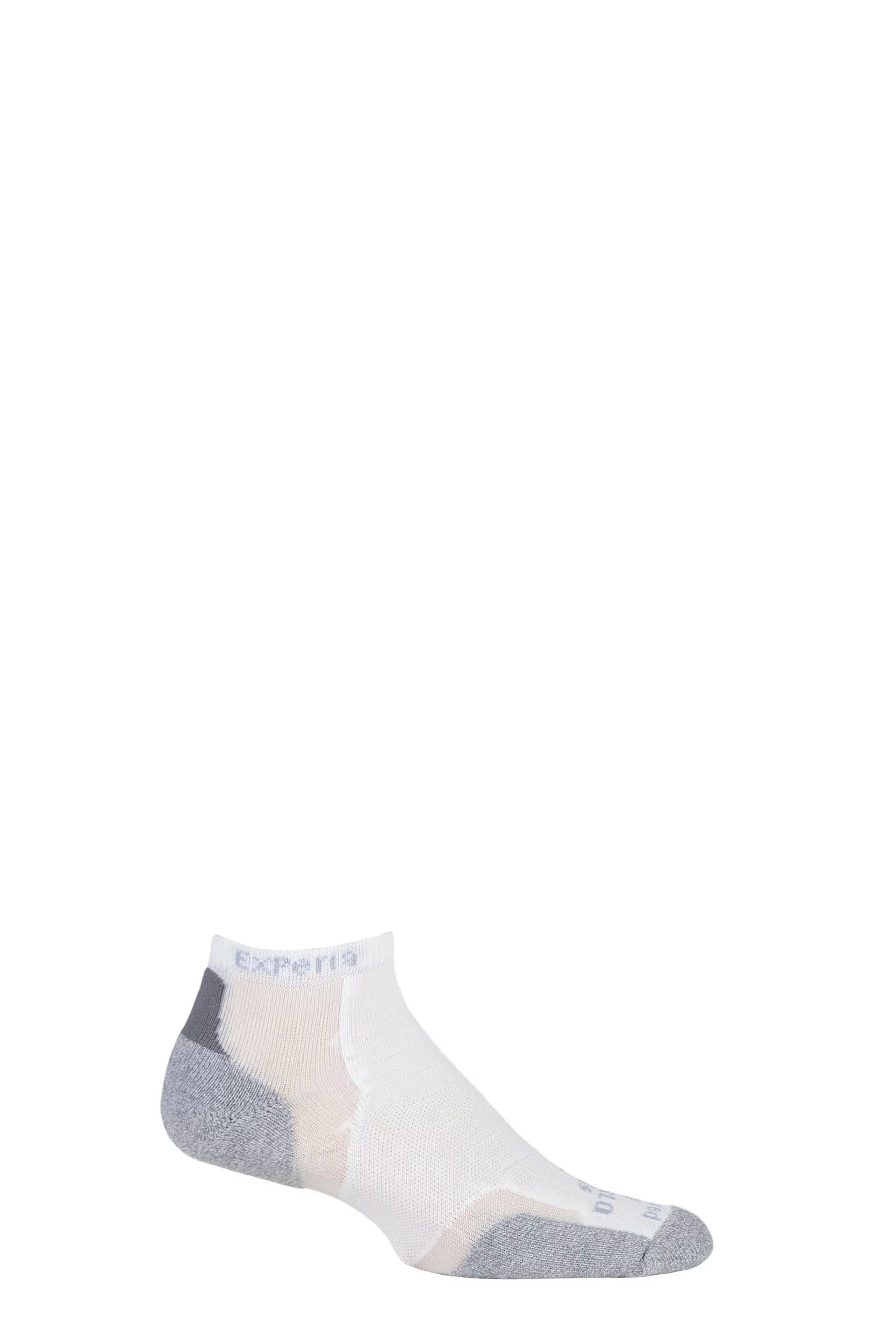 1 Pair White Experia By Cushioned Running Micro Mini Crew Socks Unisex 8-9.5 Unisex - Thorlos