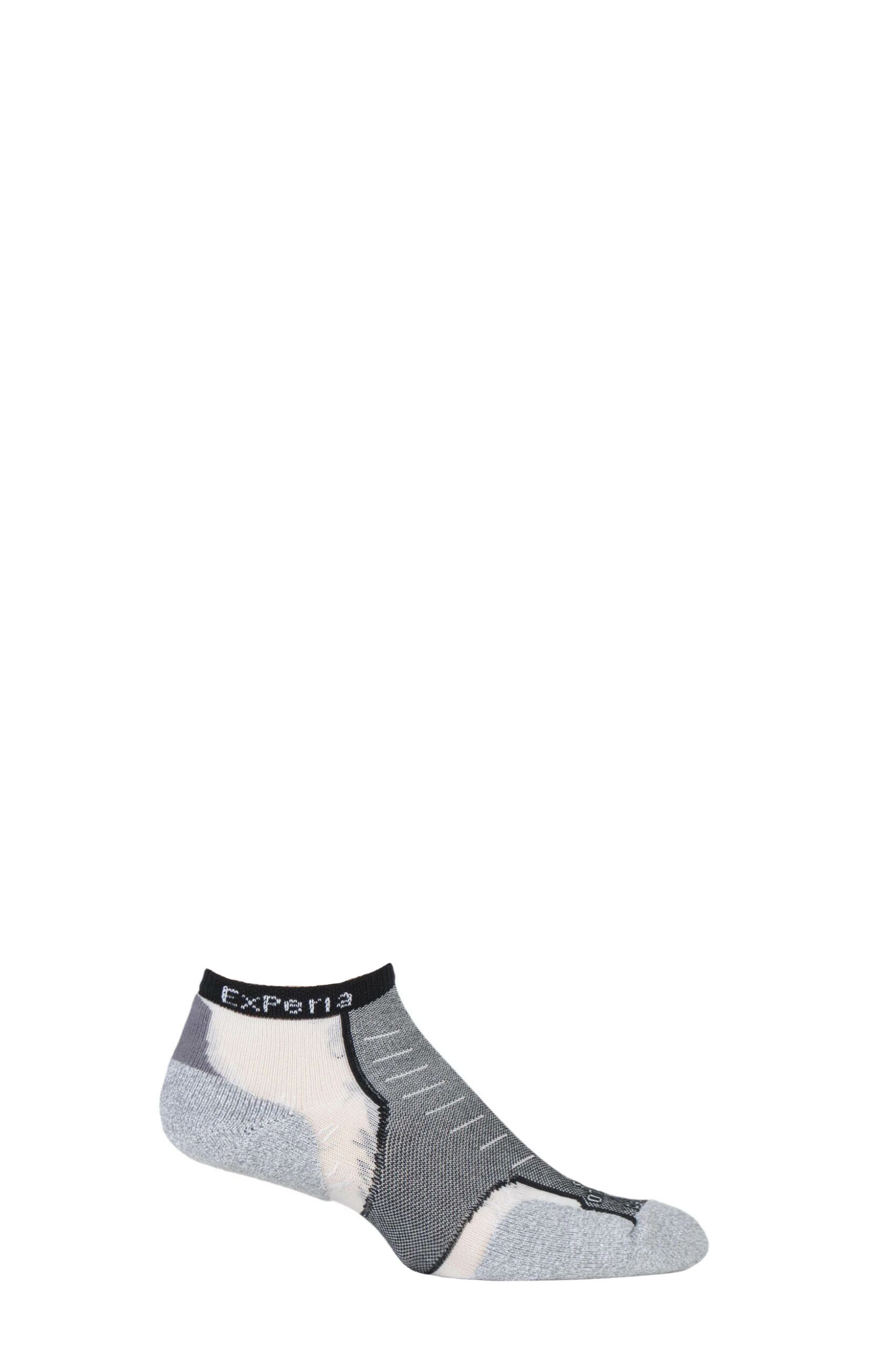 1 Pair Black Experia By Cushioned Running Micro Mini Crew Socks Unisex 10-11 Unisex - Thorlos