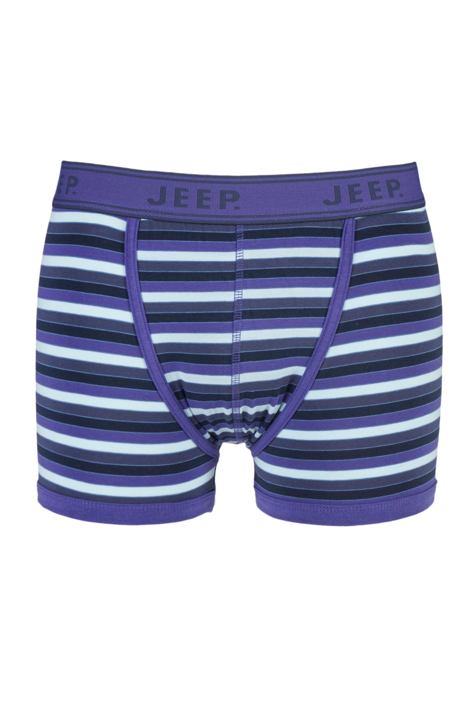 1 Pack Navy Spirit Cotton Block Stripe Trunks In Navy Men's Small - Jeep