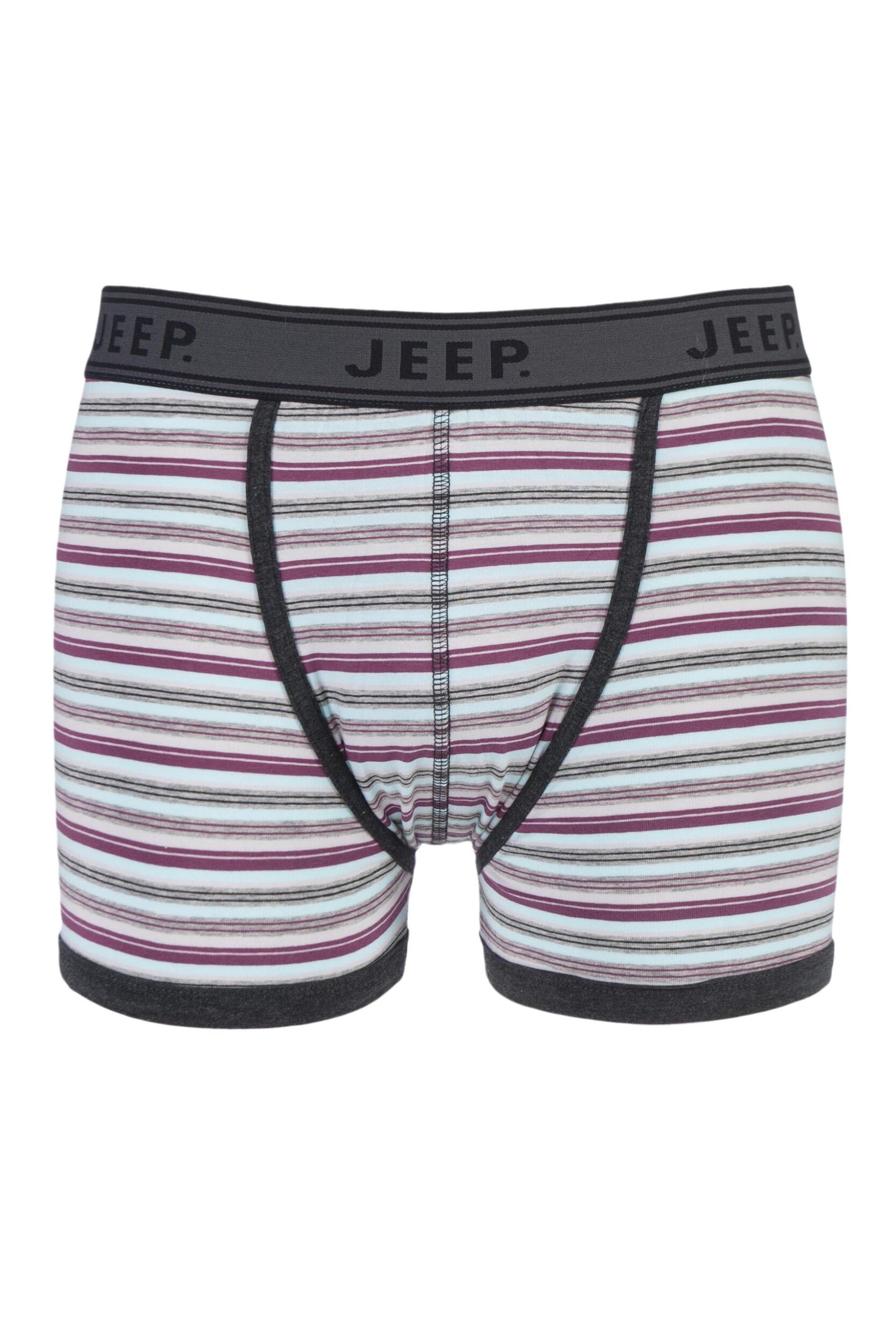 1 Pack Grey Spirit Cotton Multi Stripe Trunks In Grey Men's Extra Large - Jeep