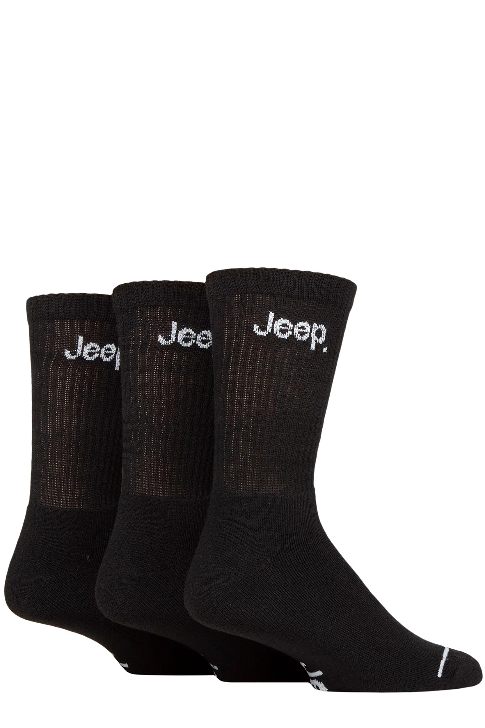 3 Pair Black Leisure Boot Socks Men's 6-11 Mens - Jeep