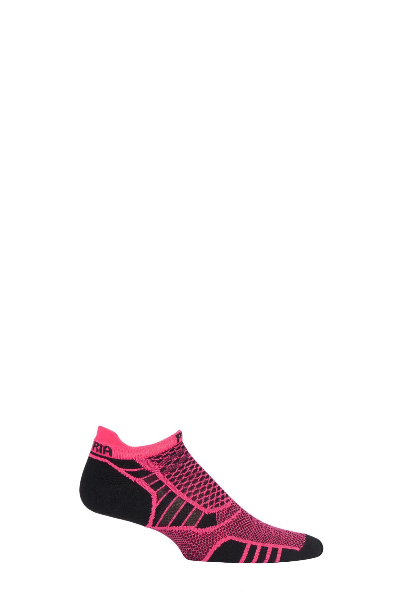 1 Pair Pink Experia By Ultra Light Running No Show Socks Unisex 5.5-7.5 Unisex - Thorlos