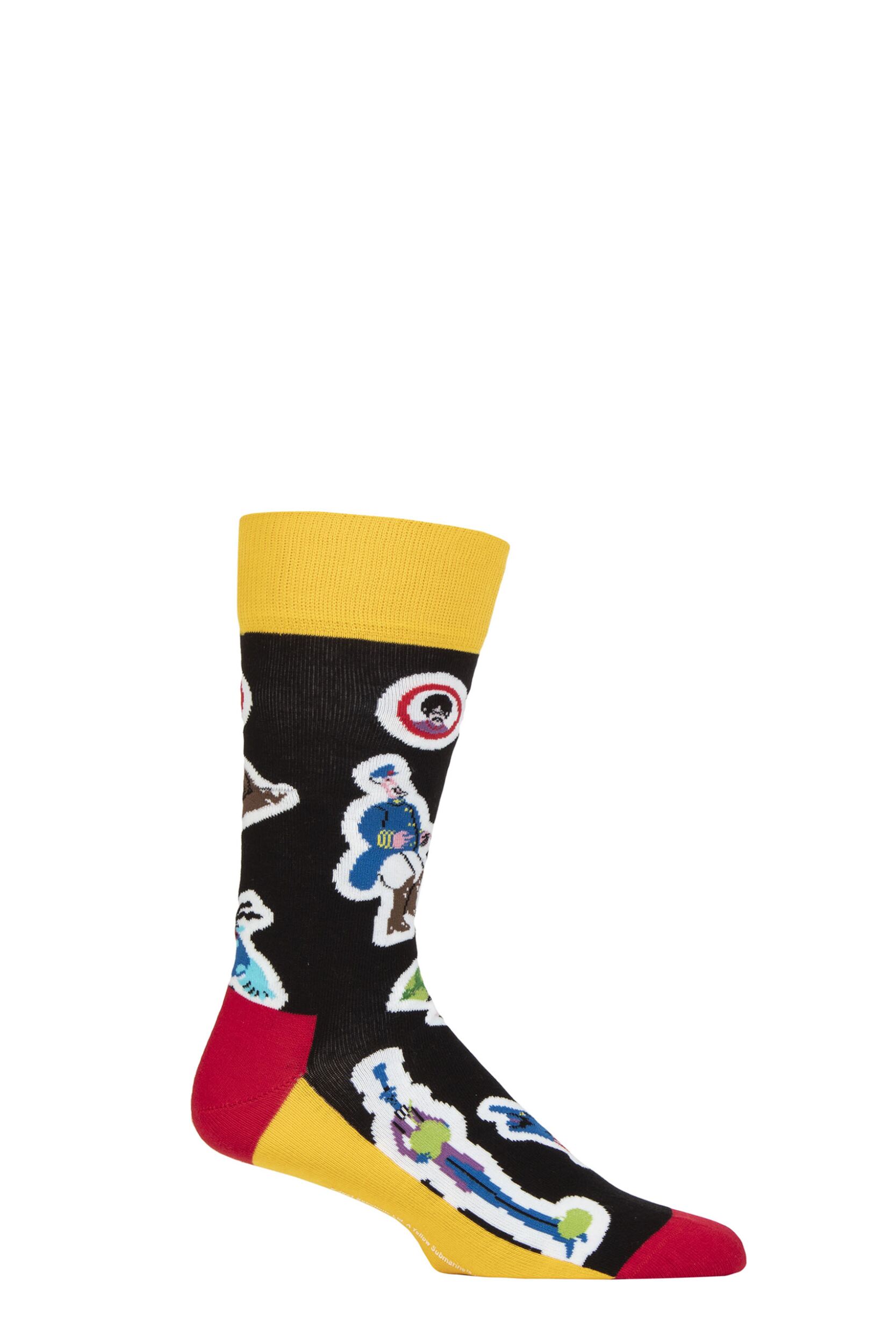 SOCKSHOP Music Collection 1 Pair The Beatles Cotton Socks Portholes 7-11 Unisex