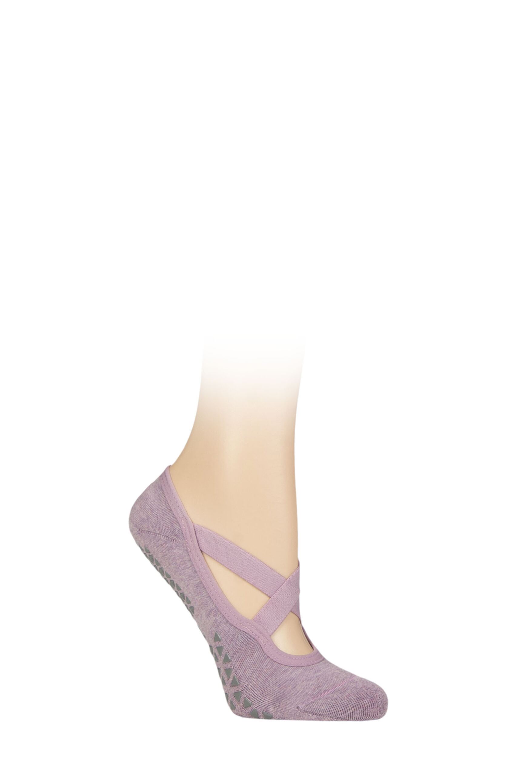 Women's 1 Pair Tavi Noir Full Toe Organic Cotton Chloe Ballet Slippers Socks with Grip Dawn 6-8.5 Ladies