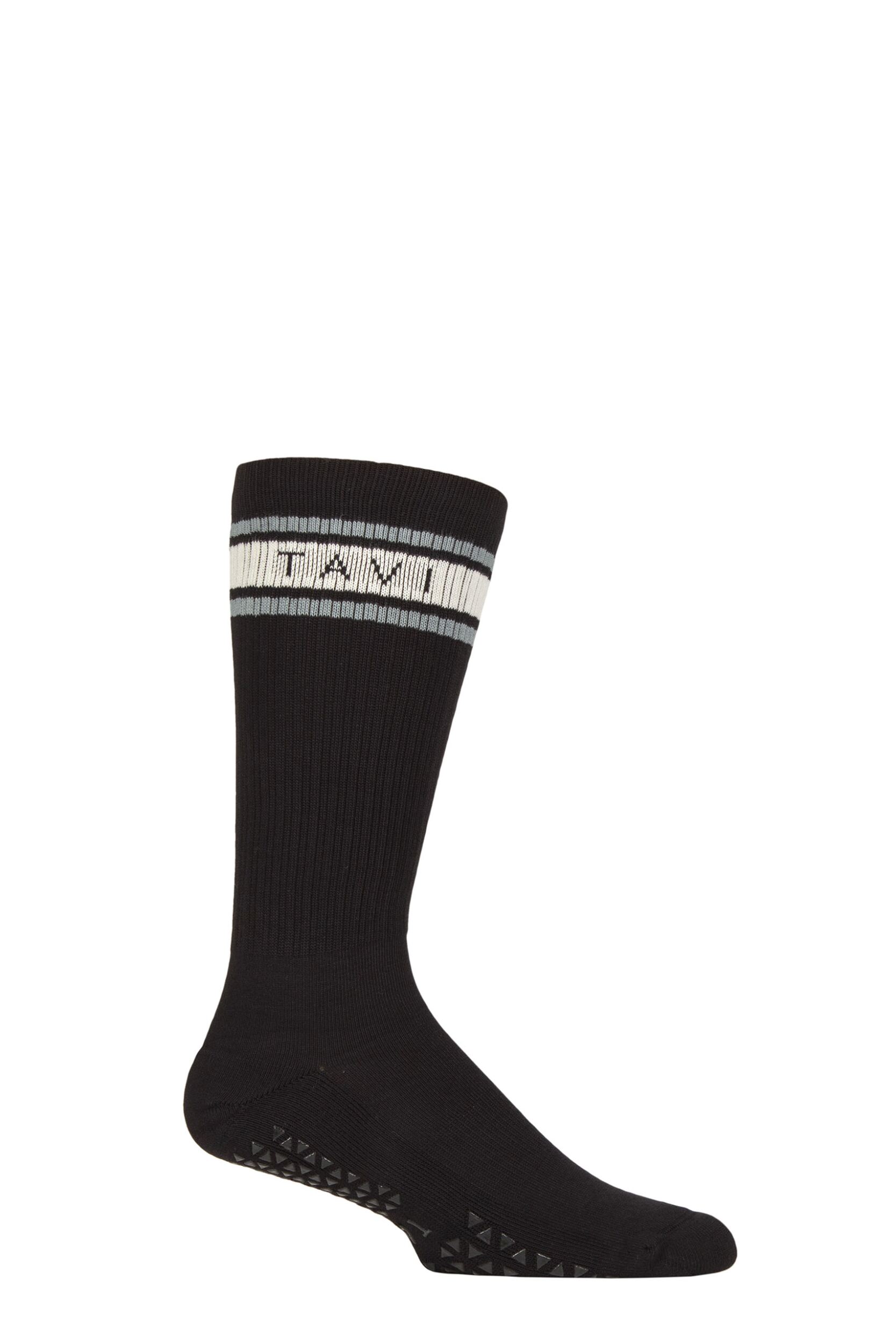 Women's 1 Pair Tavi Noir Kai Grip Socks Ebony Mirage Stripe M