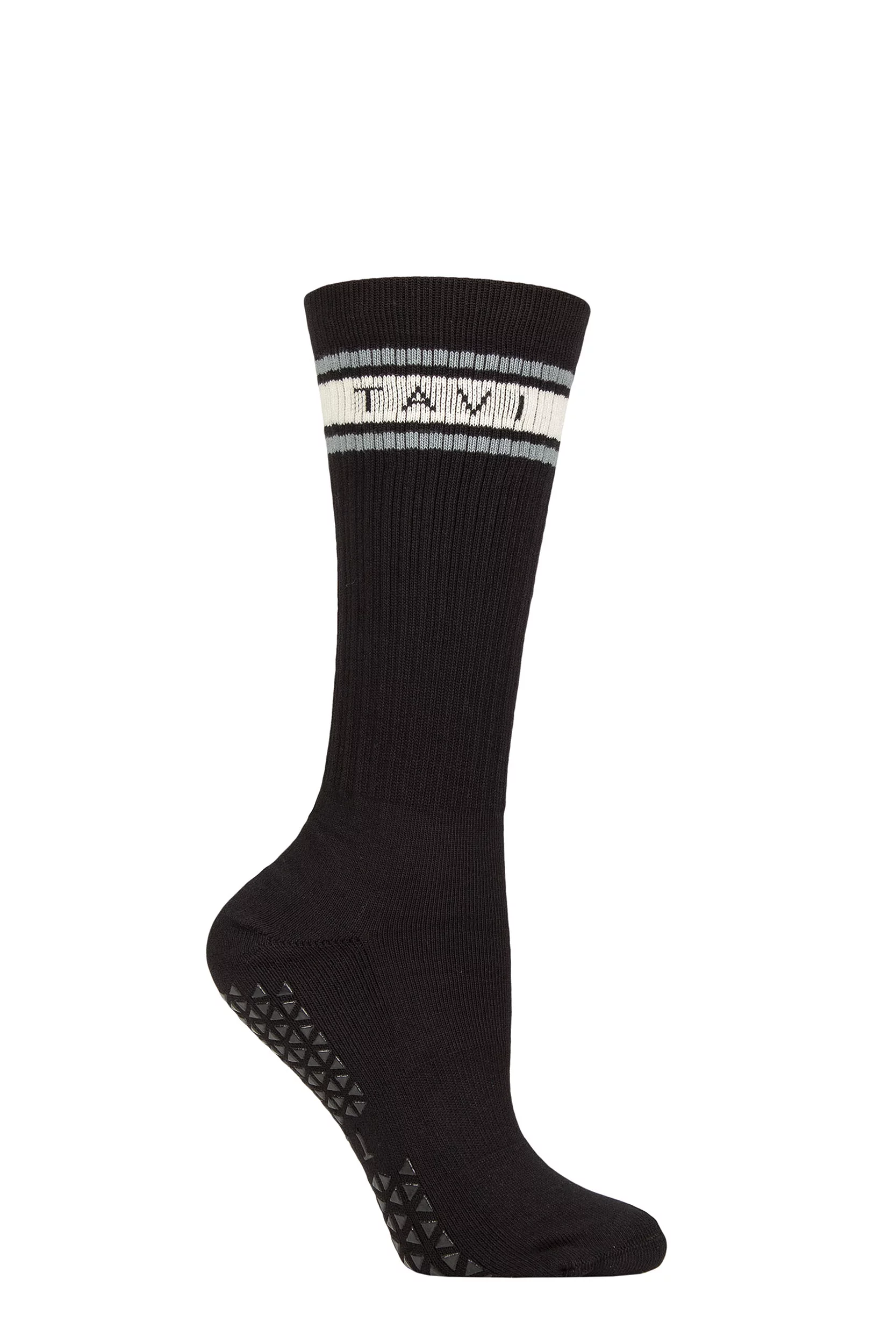 Women's 1 Pair Tavi Noir Kai Grip Socks Ebony Mirage Stripe