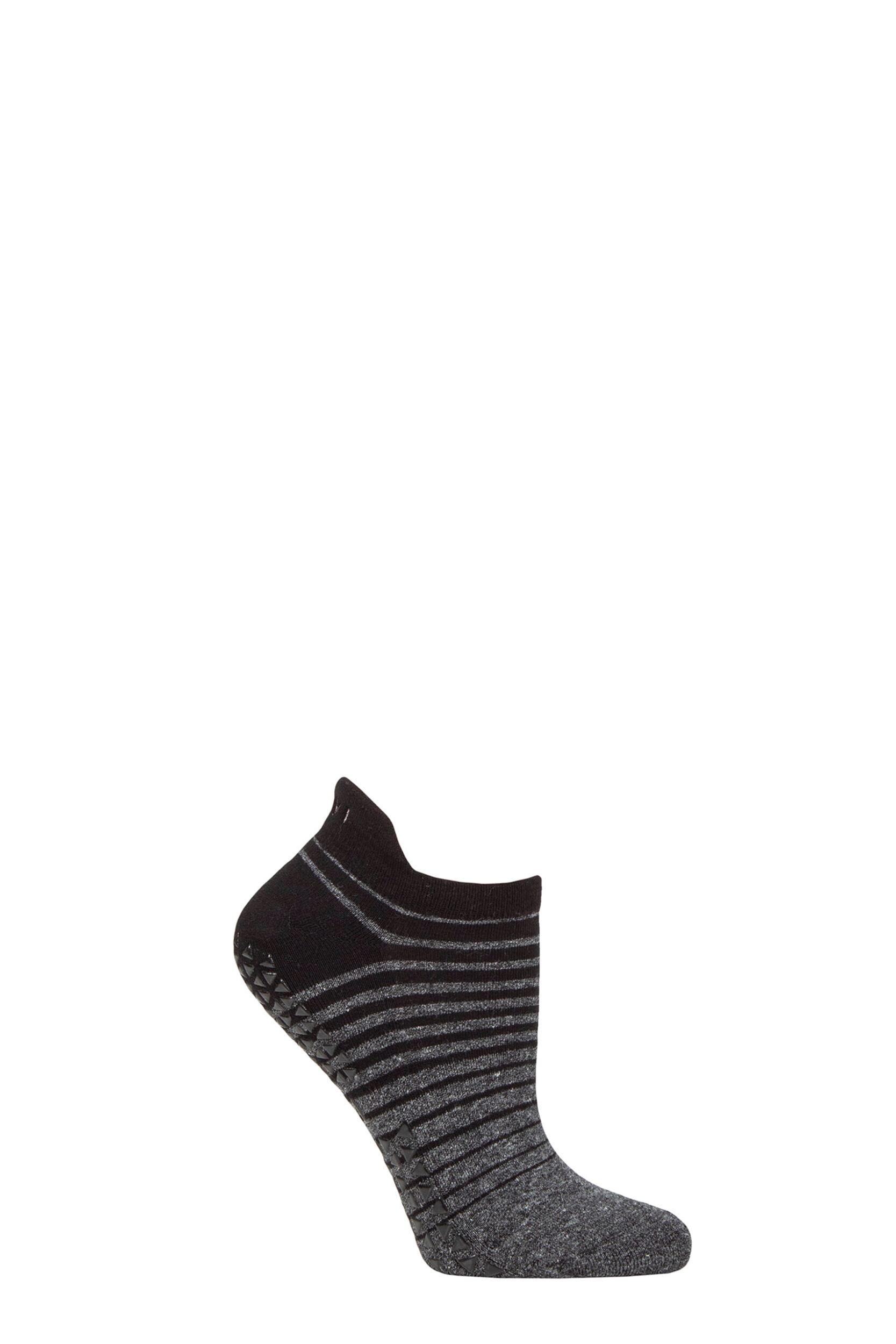 Women's 1 Pair Tavi Noir Savvy Organic Cotton Low Rise Yoga Socks with Grip Basics S