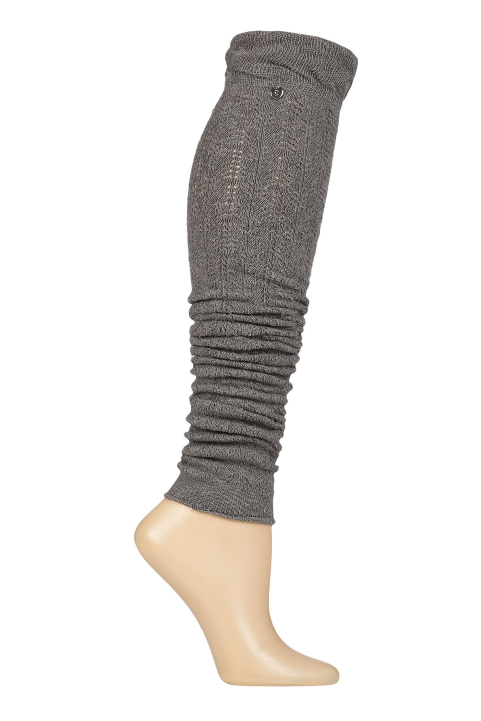 Women's 1 Pair ToeSox Ava Knee High Leg Warmers Smokey One Size
