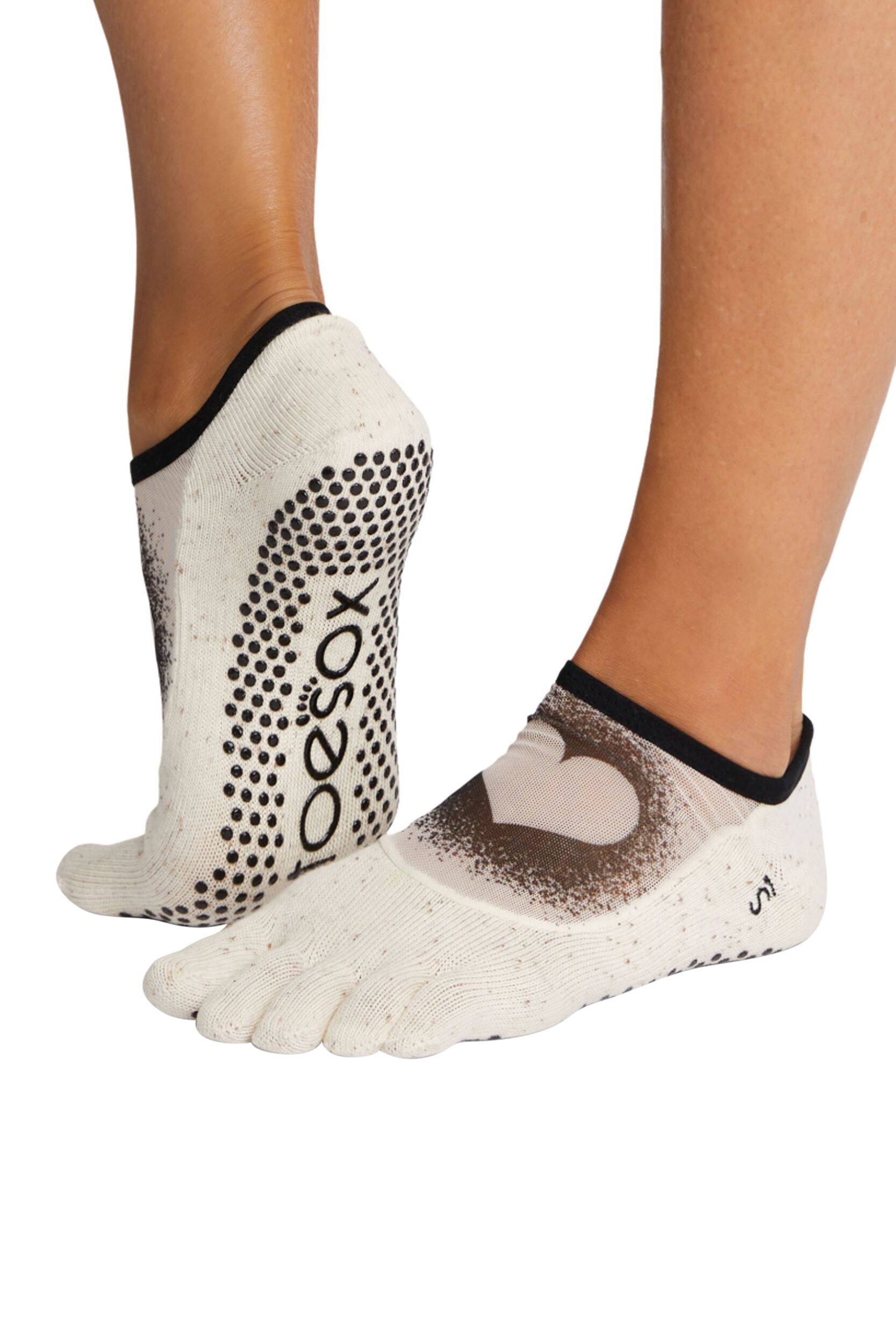 Women's 1 Pair ToeSox Full Toe Organic Cotton Luna Mesh Socks Coconuts For You 6-8.5 Ladies