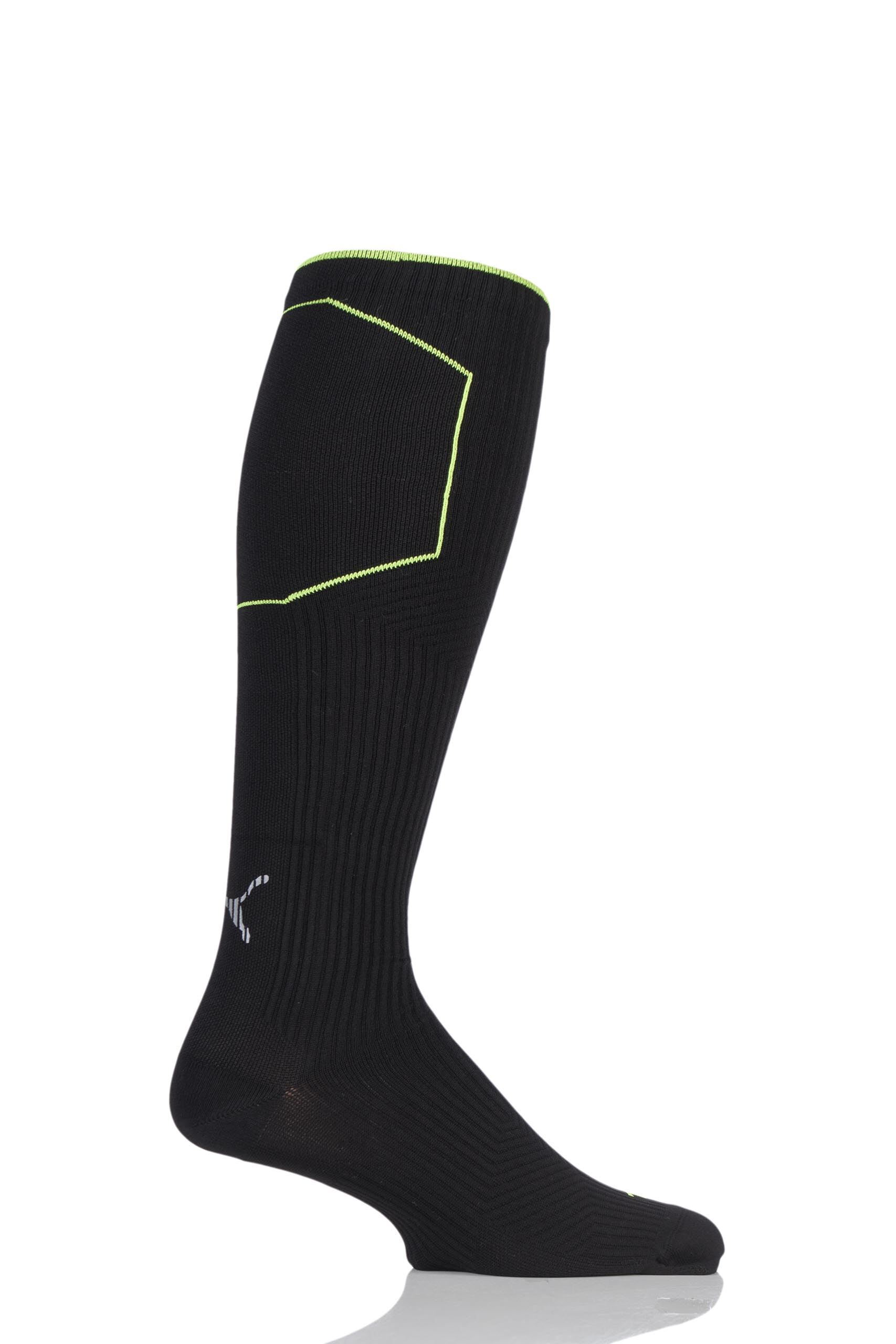 Image of 1 Pair Black Performance Running Compression Knee High Socks with Tactel Unisex 6-8 Unisex - Puma