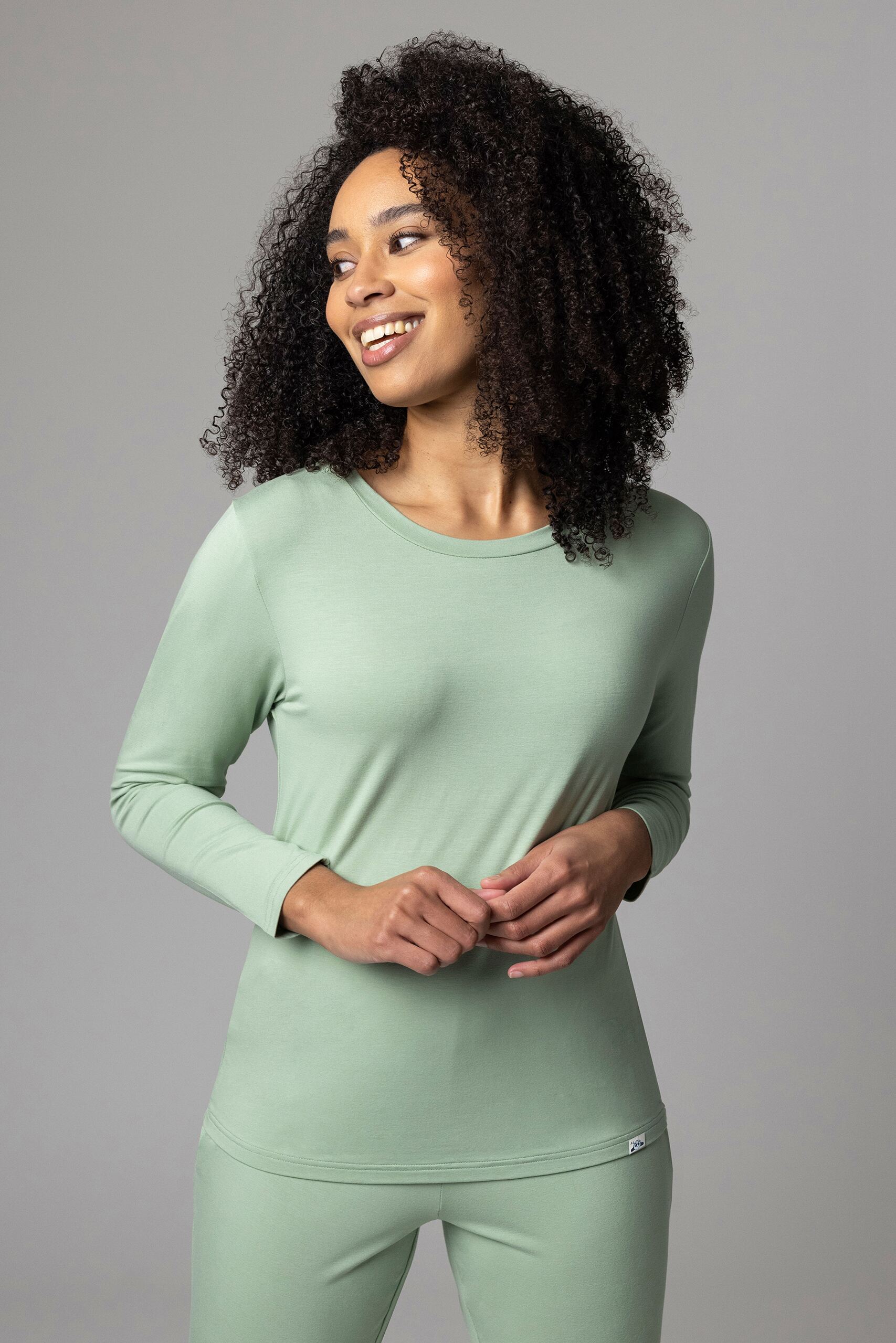 Green Long Sleeved Top