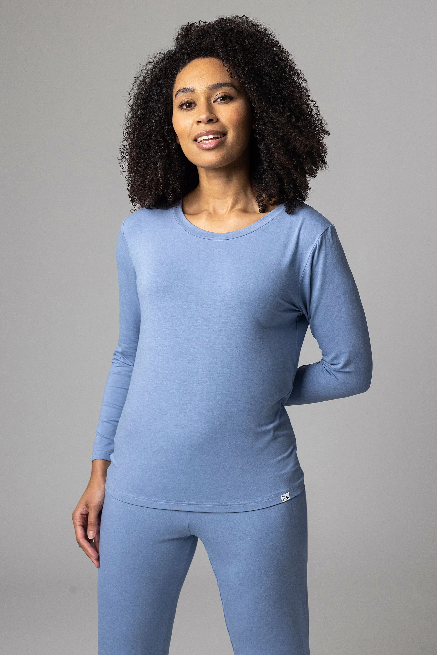 Blue Long Sleeved Top