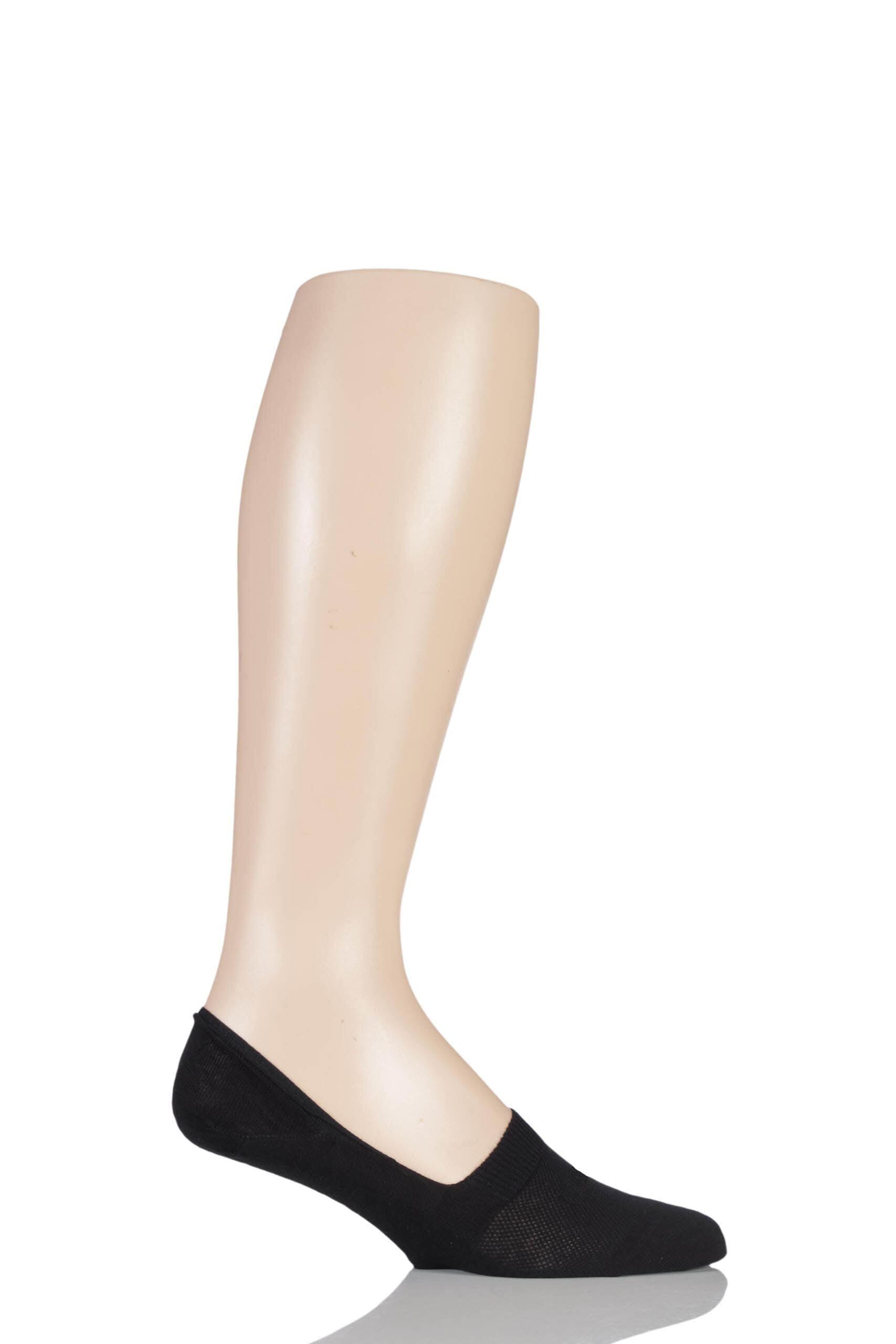 Image of 1 Pair Black Cotton Shoe Liners Men's 7.5-9.5 Mens - Pantherella