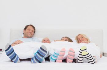 The Twitter battle of bed socks – on or off?