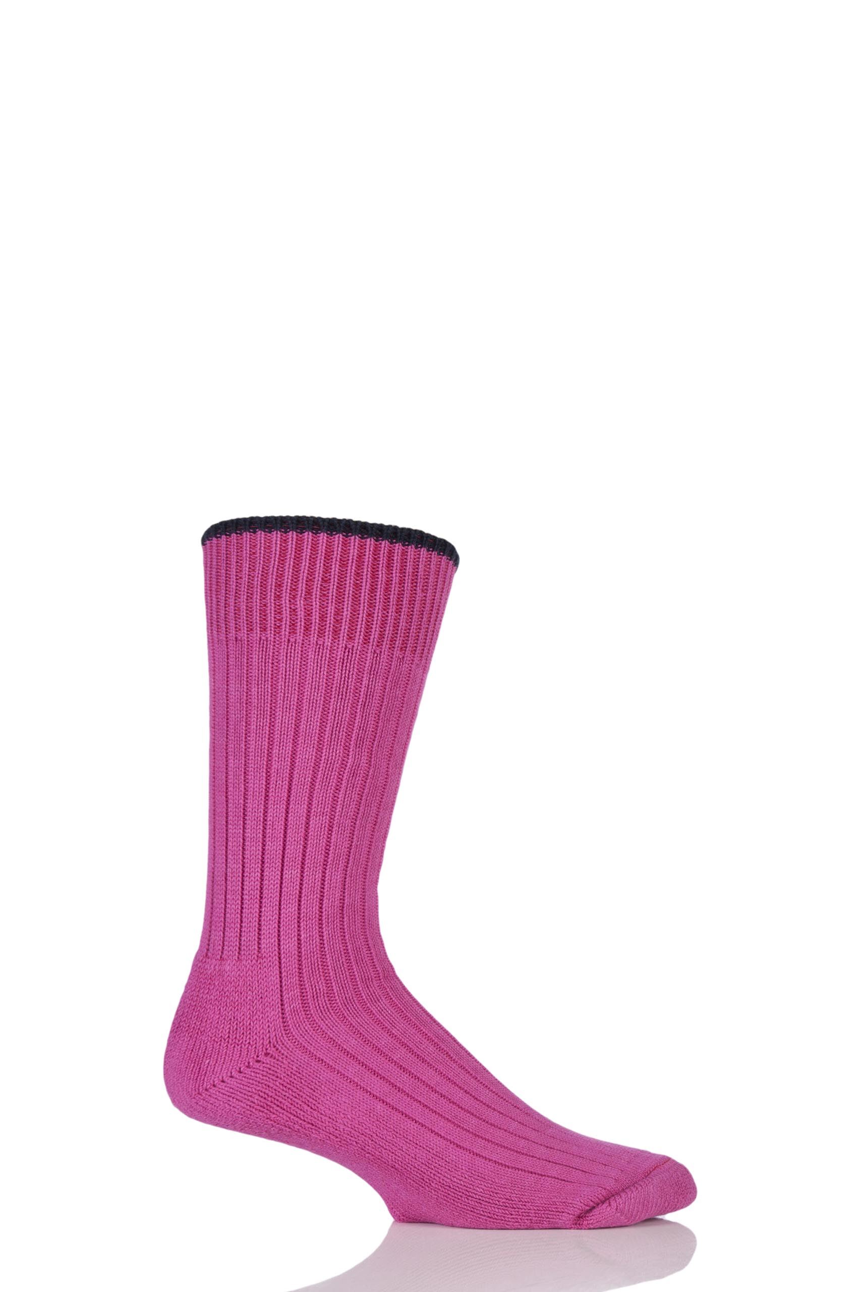 Image of 1 Pair Clematis Cotton Cushioned Golf Socks Unisex 7-11 Mens - Glenmuir