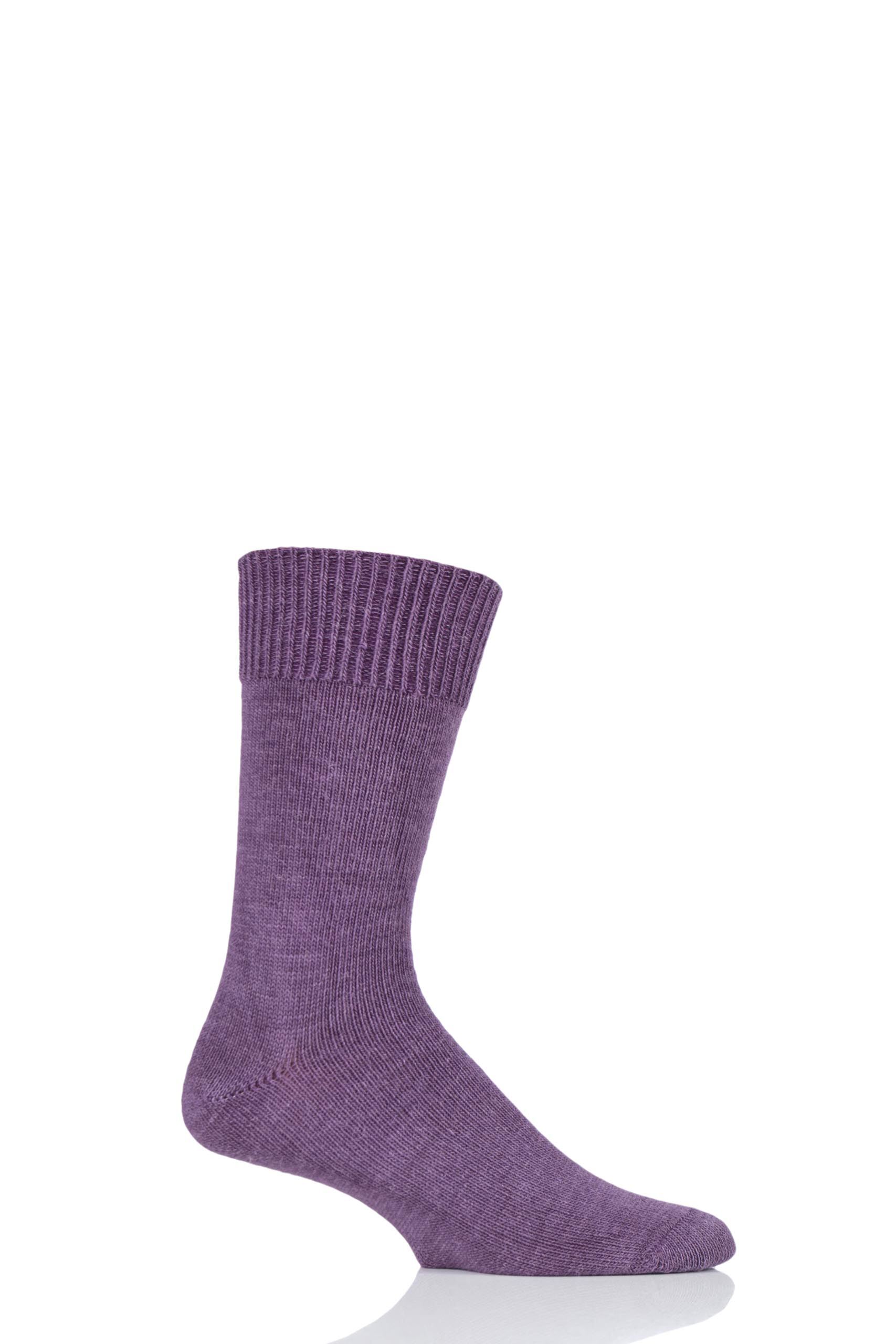 Image of 1 Pair Damson of London Plain Alpaca Socks Unisex 4-7 Unisex - SOCKSHOP of London
