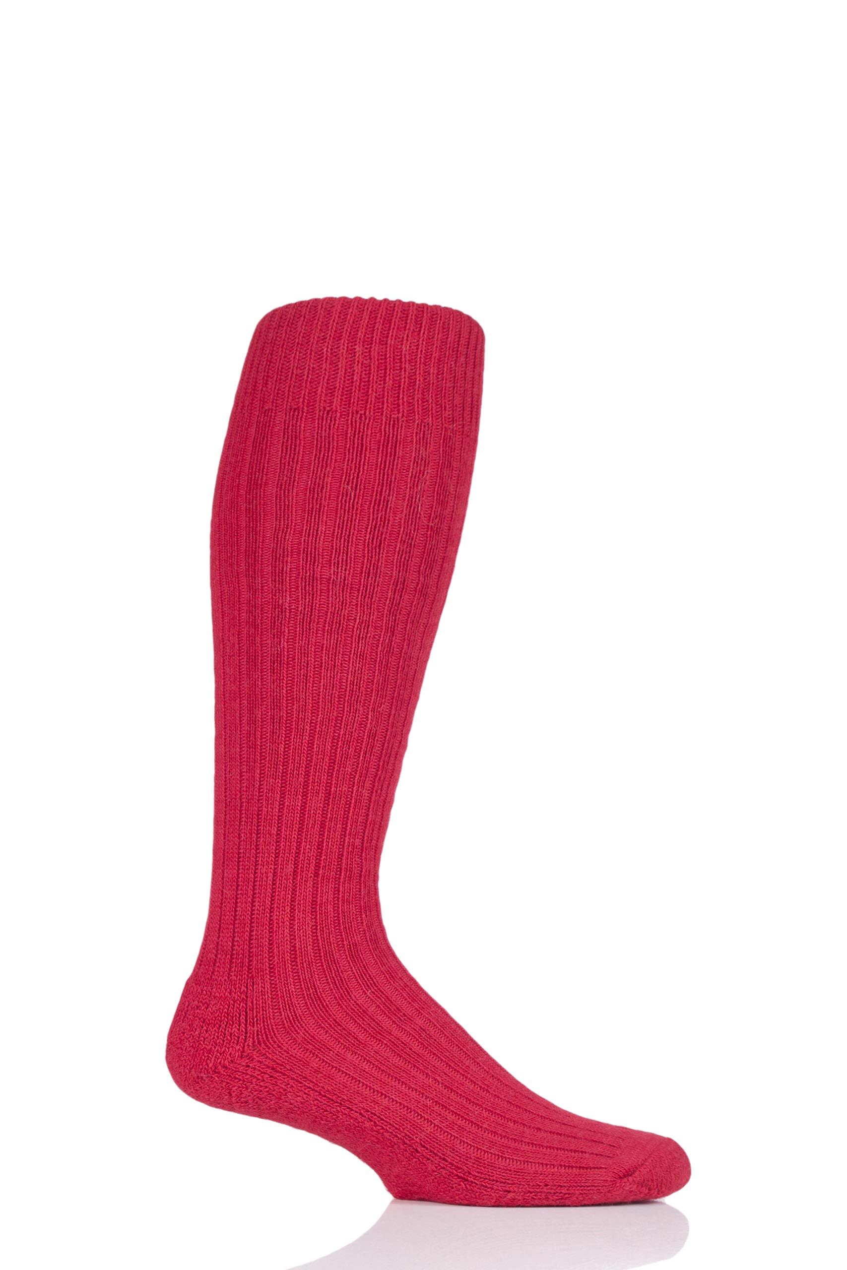 Image of 1 Pair Brigade Red of London Alpaca Cushioned Knee High Walking Socks Unisex 11-13 Unisex - SOCKSHOP of London