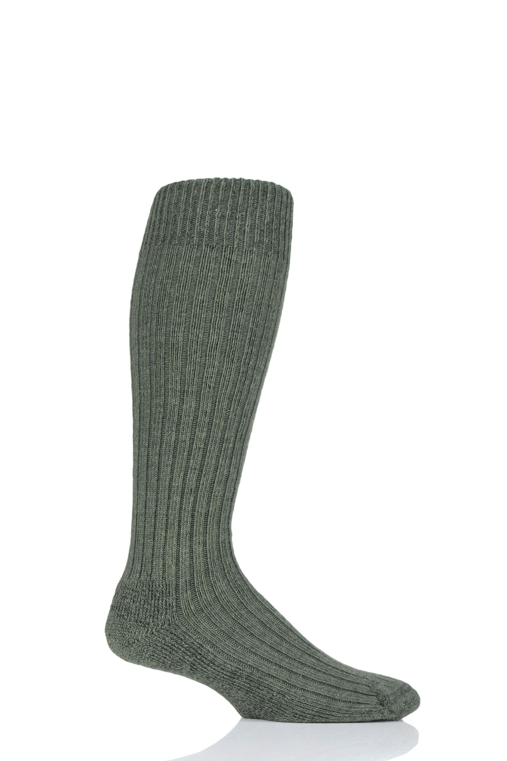 Image of 1 Pair Bottle Green of London Alpaca Cushioned Knee High Walking Socks Unisex 11-13 Unisex - SOCKSHOP of London