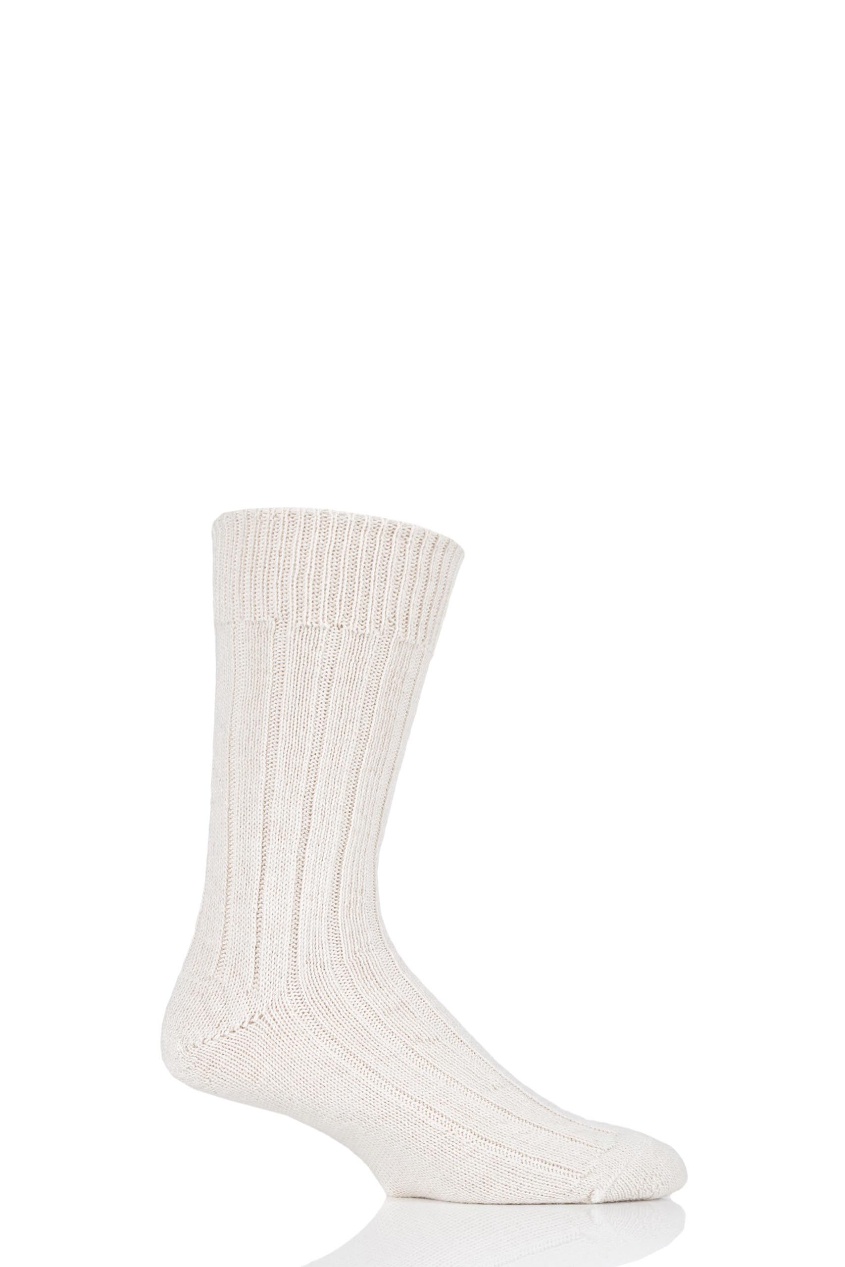Image of 1 Pair Ecru of London Alpaca Bed Socks Unisex 8-10 Unisex - SOCKSHOP of London