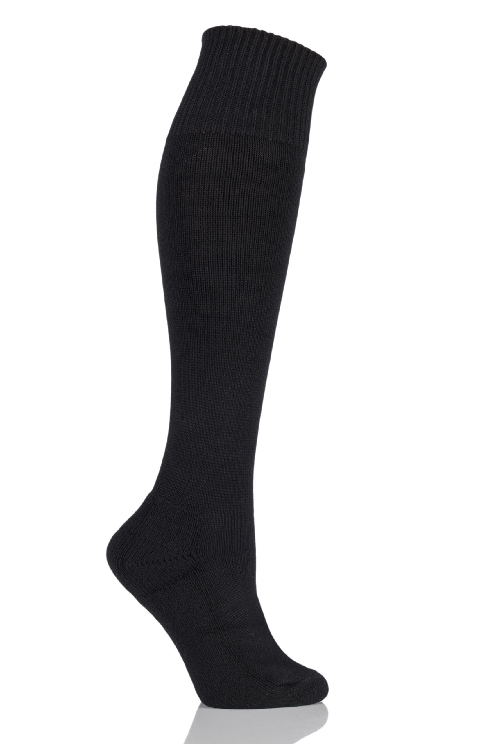 Image of 1 Pair Black of London Cotton Riding Socks With Cushion Sole Unisex 4-7 Ladies - SOCKSHOP of London