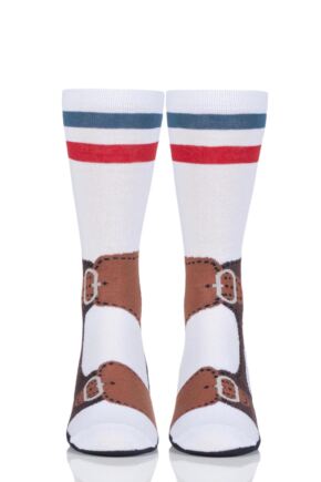 Mens and Ladies 1 Pair Ginger Fox Socks and Sandals Novelty Cotton Socks