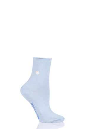 Ladies 1 Pair Birkenstock Cotton Sole Bling Socks