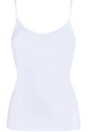 Ladies 1 Pack Sloggi EverNew Cotton Shirt Vest Top with Spaghetti Straps