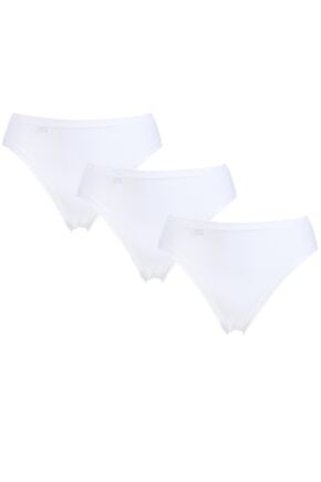 Ladies 3 Pack Sloggi 24/7 Cotton Lace Tai Briefs