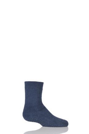 Boys And Girls 1 Pair Falke Catspads Slipper Socks Dark Blue 39-42