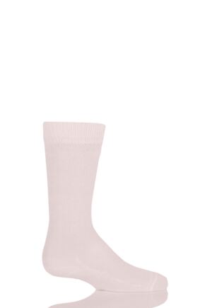 Boys And Girls 1 Pair Falke Family Casual Cotton Socks Powder Rose 19-22