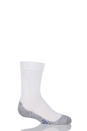 Boys and Girls 1 Pair Falke Active Sunny Days Cotton Sports Socks White 23-26