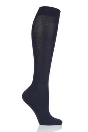 Girls 1 Pair Falke Back to School Plain Cotton Knee High Socks