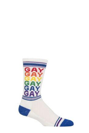 Gumball Poodle 1 Pair Gay Rainbow - Gym Crew Socks Cotton Socks