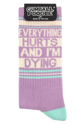 Gumball Poodle 1 Pair Everything Hurts and I'm Dying Cotton Socks Multi One Size