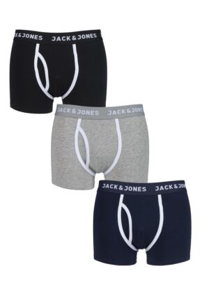 Mens 3 Pack Jack & Jones Jacpiping Fly Front Trunks