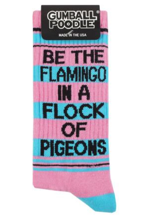 Gumball Poodle 1 Pair Be The Flamingo in The Flock of Pigeons Cotton Socks
