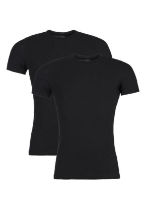 Mens 2 Pack Jack & Jones Crew Neck Cotton T-Shirts