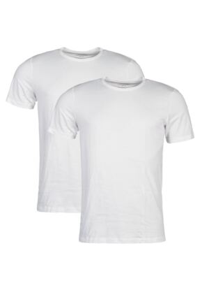 Mens 2 Pack Jack & Jones Crew Neck Cotton T-Shirts