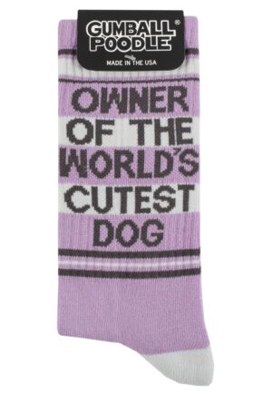 Gumball Poodle 1 Pair Owner of The World's Cutest Dog Cotton Socks