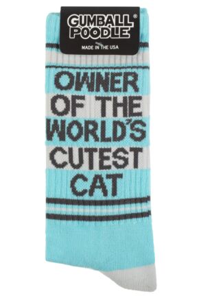 Gumball Poodle 1 Pair Owner of The World's Cutest Cat Cotton Socks