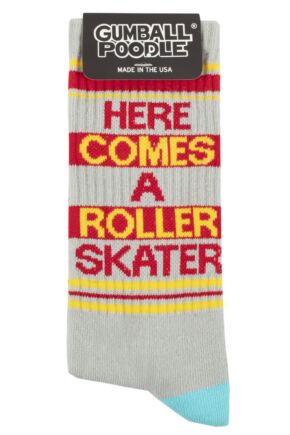 Gumball Poodle 1 Pair Here Comes a Roller Skater Cotton Socks