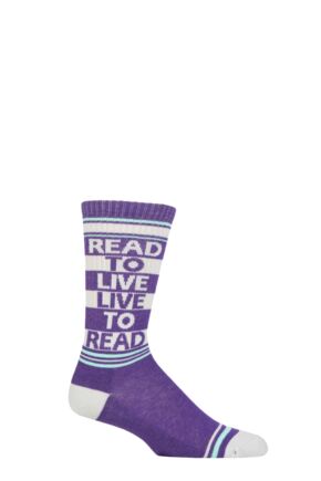 Gumball Poodle 1 Pair Read to Live Live to Read Cotton Socks