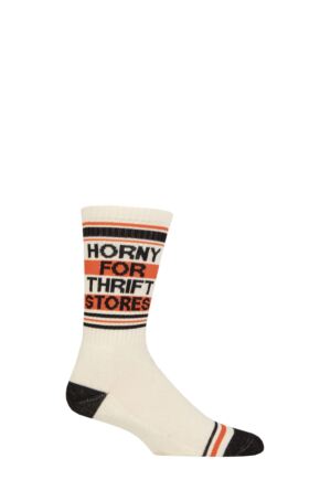 Gumball Poodle 1 Pair Horny for Thrift Stores Cotton Socks