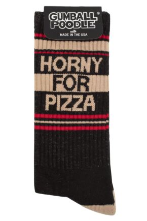 Gumball Poodle 1 Pair Horny for Pizza Cotton Socks