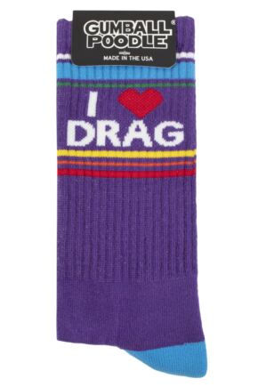Gumball Poodle 1 Pair I Love Drag Cotton Socks Multi One Size