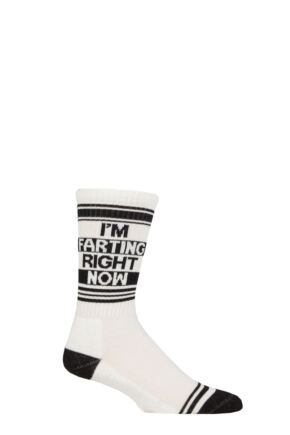 Gumball Poodle 1 Pair I'm Farting Right Now - Gym Crew Socks Cotton Socks Multi One Size