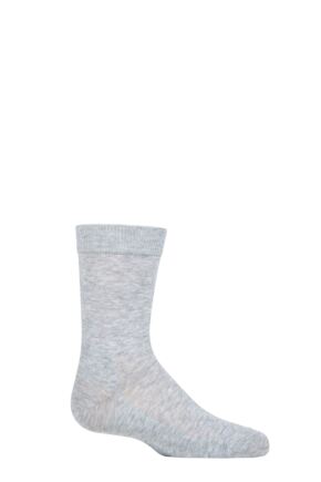 Boys and Girls 1 Pair Falke Cool 24/7 Organic Cotton Socks Grey 5.5-8 Teens (13-14 Years)