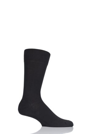 Mens 1 Pair Falke Cool 24/7 Cotton Socks Anthracite Melange 47-48