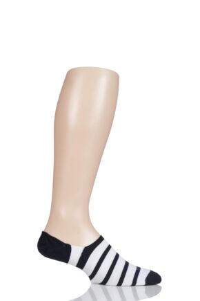 Mens 1 Pair Falke Even Stripe Cotton Invisible Socks